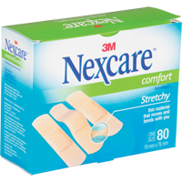 Nexcare Comfort Strips, Rectangular/Square, 3", Fabric, Sterile Sécurité Médic