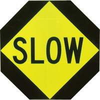 Double-Sided "Stop/Slow" Traffic Control Sign Sécurité Médic