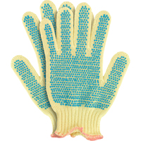 Gants en tricot avec pois, Taille Petit/7, Calibre 7, Rev&ecirc;tement PVC, Enveloppe en Kevlar, ANSI/ISEA 105 niveau 2 Sécurité Médic