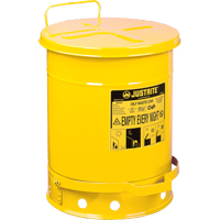 Contenants pour d&eacute;chets huileux, Homologu&eacute; FM/List&eacute; UL, 14 gal. US, Jaune Sécurité Médic