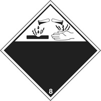 Corrosive Materials TDG Placard, Plastic Sécurité Médic