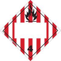 Flammable Solids TDG Placard, Adhesive Vinyl Sécurité Médic