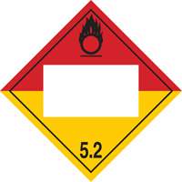 Organic Peroxide TDG Placard, Plastic Sécurité Médic