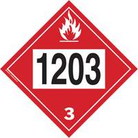 1203 Gasohol & Gasoline Flammable Liquid TDG Placard, Plastic Sécurité Médic