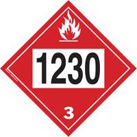 1230 Methanol TDG Placard, Plastic Sécurité Médic