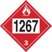 1267 Petroleum Crude Oil Flammable Liquid TDG Placard, Adhesive Vinyl Sécurité Médic
