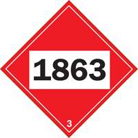 1863 Aviation Fuel Flammable Liquid TDG Placard, Plastic Sécurité Médic