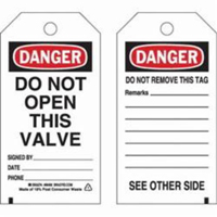 Self-Laminating Safety Tags, Polyester, 3" W x 5-3/4" H, English Sécurité Médic