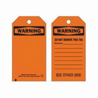 Self-Laminating Safety Tags, Polyester, 3" W x 5-3/4" H, English Sécurité Médic