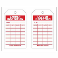 Inspection Record Tags, Polyester, 4" W x 7" H, English Sécurité Médic