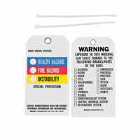 Right-To-Know Tags, Polyester, 3" W x 5-3/4" H, English Sécurité Médic