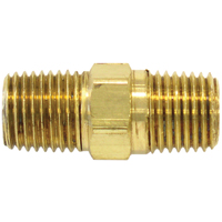 RACCORD HEXAGONAL,1/4"-1/4"NPT,LAITON, Laiton Sécurité Médic