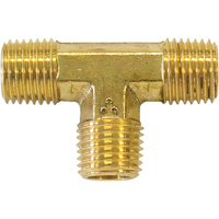 Male Pipe Tee, Brass, 1/8" Sécurité Médic