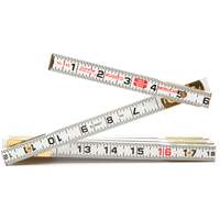 Red End&reg; Masonry Rule, 6' L, Wood, 1/16" Graduations Sécurité Médic