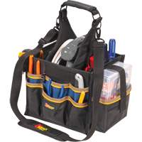 Large Electrical & Maintenance Tool Carrier, Polyester, 23 Pockets, Black Sécurité Médic