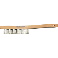 Brosses de nettoyage &agrave; manche recourb&eacute;, Acier inoxydable, 3 x 19 rangs de fils, Longueur 14" Sécurité Médic