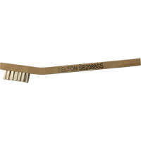 Petites brosses de nettoyage, Acier inoxydable, 3 x 7 rangs de fils, Longueur 7-3/4" Sécurité Médic