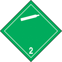 TDG Shipping Labels, Class 2.2, Non-Flammable & Non-Toxic Gases, Paper Sécurité Médic