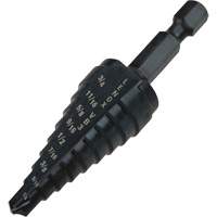 #3 Step Drill Bit, 1/4" - 3/4" , 1/16" Increments, High Speed Steel Sécurité Médic