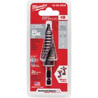 Foret &eacute;tag&eacute; #8 Shockwave Impact Duty, 1/2" - 1", Incr&eacute;ments de 1/16", Titane Sécurité Médic