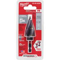 Foret &eacute;tag&eacute; #9 Shockwave Impact Duty, 7/8" - 1-1/8", Incr&eacute;ments de 1/4", Titane Sécurité Médic