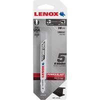 Metal Cutting Jigsaw Blades, Bi-Metal, 14 TPI, 3-5/8" L x 3/8" W Sécurité Médic