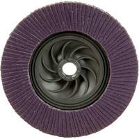 Disque &agrave; lamelles &agrave; changement rapide 769F, 5" x 5/8"-11, Type 27, Grain 120+, C&eacute;ramique Sécurité Médic