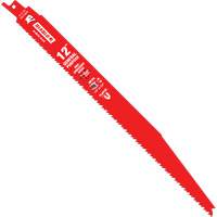 General-Purpose Reciprocating Saw Blade, Bi-Metal, 8-14 TPI, 12" L x 1" W Sécurité Médic