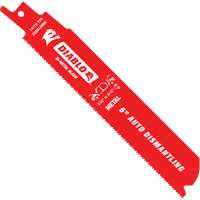 Reciprocating Blade for Auto Dismantling, Bi-Metal, 14-18 TPI, 6" L x 1" W Sécurité Médic