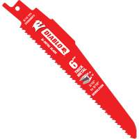 Reciprocating Blade for Thick Metal/Demolition, Bi-Metal, 8-10 TPI, 6" L Sécurité Médic