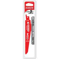 Reciprocating Blade for Thick Metal/Demolition, Bi-Metal, 8-10 TPI, 6" L Sécurité Médic