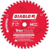Trex&reg; Blade Cutting Saw Blade, 7-1/4", 44 Teeth, Plastic/Composite Decking Use Sécurité Médic