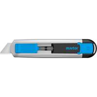 Couteau de s&eacute;curit&eacute; r&eacute;tractable Secubase 525 avec lame &agrave; pointe &eacute;mouss&eacute;e, 18 mm, Prise en Aluminium Sécurité Médic