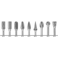 CLE-LINE 1855 Double Cut Carbide Burr Set, 9 Pieces Sécurité Médic