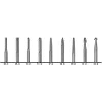 CLE-LINE 1855 Double Cut Carbide Burr Set, 9 Pieces Sécurité Médic