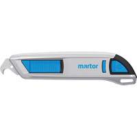 SECUNORM 500 Retractable Knife with Hook Blade No. 56, 10 mm, Heavy-Duty, Aluminum Handle Sécurité Médic