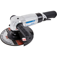 Meuleuse &agrave; angle tr&egrave;s robuste, Roue 7", Entr&eacute;e 3/8" NPT, 7800 Tr/min Sécurité Médic