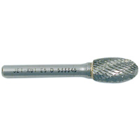 Fraise ovale, 1/4" dia., 1/4" Tige, 3/8" Prof. de la coupe Sécurité Médic