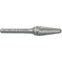 L4-D JET-KUT&reg; Taper Shape Burr with Radius End, 1/4" Dia., 1/4" Shank, 1-1/8" Depth of Cut Sécurité Médic