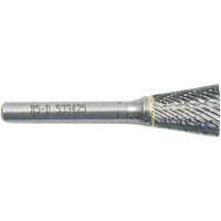 Inverted Cone Shape Burr, 3/8" Dia., 1/4" Shank, 3/8" Depth of Cut Sécurité Médic