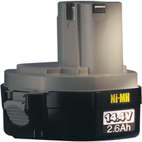 Pod-Style Battery, Ni-MH, 14.4 V, 2.6 A Sécurité Médic
