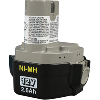 Pod-Style Battery, Ni-MH, 12 V, 2.6 A Sécurité Médic