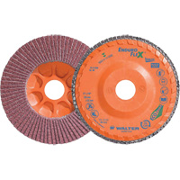 Disque &agrave; lamelles Stainless Enduro-Flex, 5" x 5", Type 27, Grain 40, Alumine de zirconium Sécurité Médic