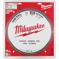 Endurance&reg; Circular Saw Blade, 14", 72 Teeth, Metal Use Sécurité Médic