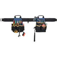 Combin&eacute;s de ceinture &agrave; outils &agrave; 20 pochettes, Polyester, Noir Sécurité Médic