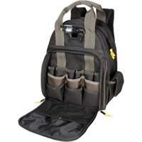 Techgear 53-Pocket Tool Backpack, 16" L x 13-1/4" W, Black, Polyester Sécurité Médic