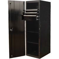RX Series Side Cabinet, 3 Drawers, 19" W x 25" D x 61" H, Black Sécurité Médic