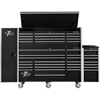 RX Series Side Cabinet, 3 Drawers, 19" W x 25" D x 61" H, Black Sécurité Médic