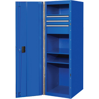 RX Series Side Cabinet, 3 Drawers, 19" W x 25" D x 61" H, Blue Sécurité Médic