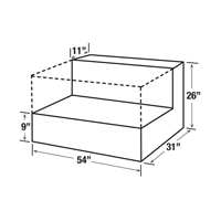 Steel Fuel Transfer Tank, Steel, 50 gal. Capacity, White Sécurité Médic